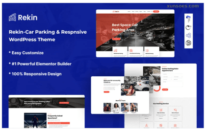Rekin Car Parking WordPress Theme 1.0.1 GPL Theme