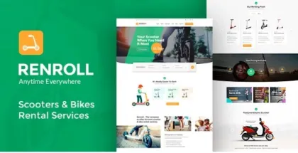 Renroll Scooter Bike Rentals Theme 7.1 GPL Theme