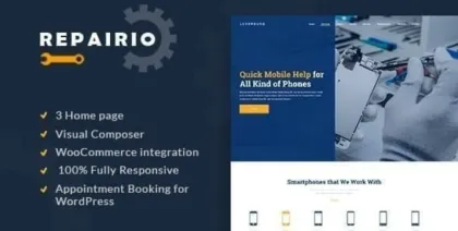 Repairio Electronics Repair 1.1.2 GPL Theme