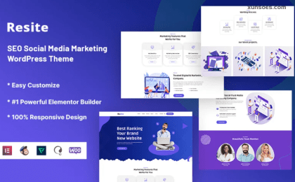 Resite SEO Social Media Marketing WordPress Theme 1.0.1 GPL Theme
