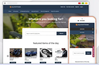 Responsive WordPress Auction Theme 6.0.1 GPL Theme