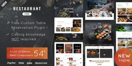 Restaurant Food WordPress Theme 1.6 GPL Theme