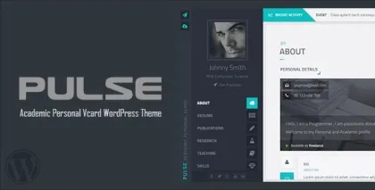 Resume / Vcard / Cv Academic Portfolio 2.0 GPL Theme