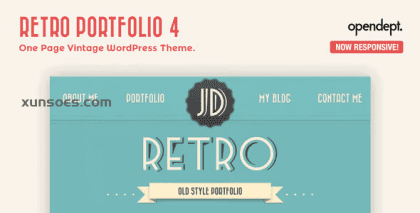 Retro Portfolio One Page Vintage WordPress Theme 4.9.2 GPL Theme