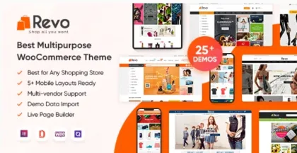 Revo Multipurpose Elementor WooCommerce WordPress Theme (25+ Homepages 5+ Mobile Layouts 4.0.14 GPL Theme
