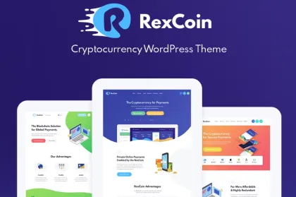 RexCoin Cryptocurrency Coin ICO WordPress 1.2.2 GPL Theme