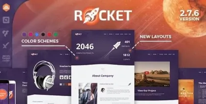 Rocket Creative Multipurpose WordPress Theme 2.9.3 GPL Theme