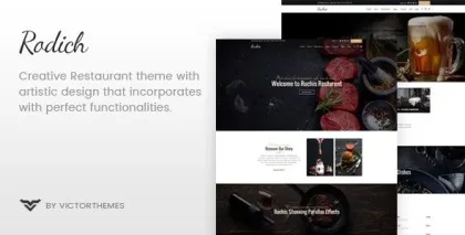Rodich A Restaurant WordPress Theme 2.2 GPL Theme