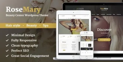 RoseMary A Refined Hair, Beauty Spa Salon WordPress Theme 1.5.0 GPL Theme