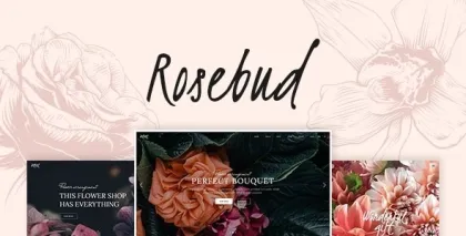 Rosebud Flower Shop and Florist WordPress Theme 1.5 GPL Theme