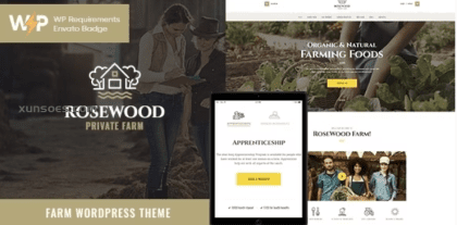 Rosewood | Eco Organic Farming Agricultural WordPress Theme 1.3.7 GPL Theme