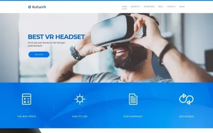 RufusVR VR Startup Responsive WordPress Theme 1.0.0 GPL Theme
