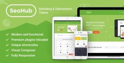 SEOHub A Colorful SEO Marketing Agency WordPress Theme 1.7 GPL Theme