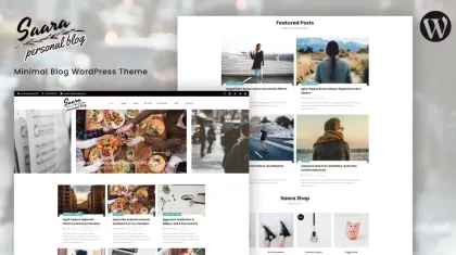 Saara Minimal Blog WordPress Theme 2.5 GPL Theme