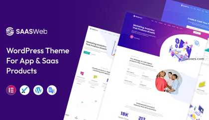 Saasweb WordPress Theme For App Saas Products 2.9 GPL Theme