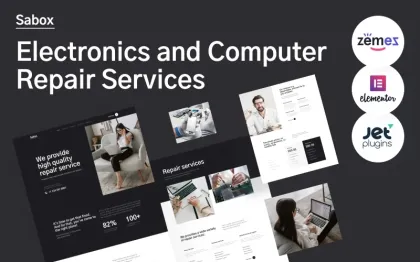 Sabox Electronics and Computer Repair Services WordPress Theme 1.0.1 GPL Theme