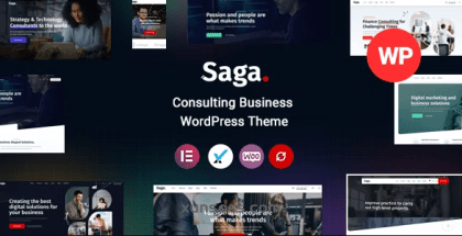 Saga Business Consulting WordPress Theme 2.3 GPL Theme