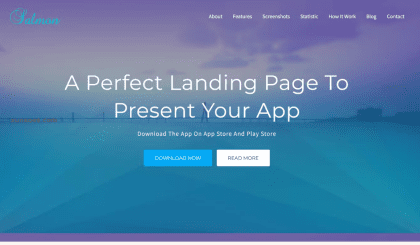 Salmon One Page App WordPress Theme 1.7 GPL Theme