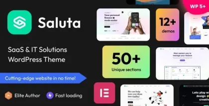 Saluta SaaS IT Solutions WordPress Theme 1.05 GPL Theme