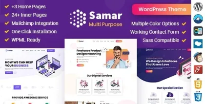 Samar | Creative Agency WordPress Theme 2.0 GPL Theme