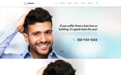 Samson Hair Recovery Clinic WordPress Theme 1.0.0 GPL Theme