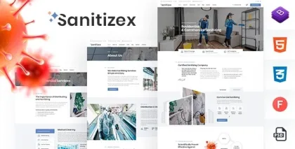 Sanitizex Sanitizing and Cleaning Services WordPress Theme 1.2 GPL Theme