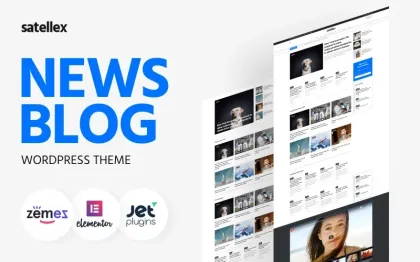 Satellex News Blog Multipurpose Classic WordPress Theme 1.0.1 GPL Theme