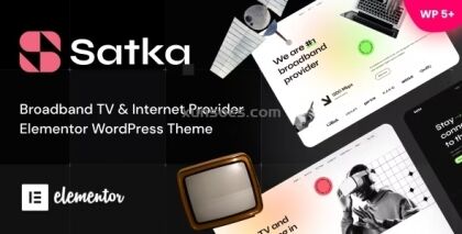 Satka Satellite TV Internet Provider WordPress Theme 1.08 GPL Theme