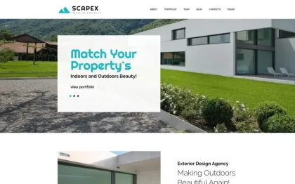 Scapex Exterior Designer Portfolio WordPress Theme 1.0.0 GPL Theme