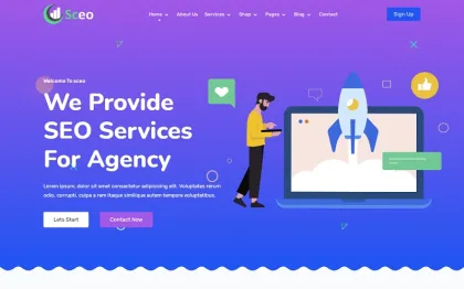 Sceo SEO and Digital Marketing Agency WordPress Theme 1.0.0 GPL Theme