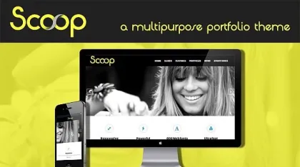 Scoop – Portfolio WordPress Theme 1.1 GPL Theme