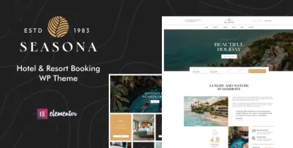 Seasona Hotel Resort Booking WordPress Theme 1.1.4 GPL Theme