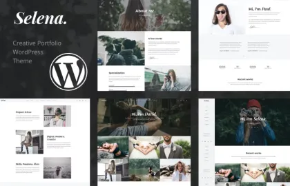 Selena. Portfolio WordPress Theme 1.0.3 GPL Theme