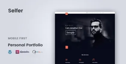Selfer – Minimal Personal Portfolio WordPress Theme 1.2.4 GPL Theme
