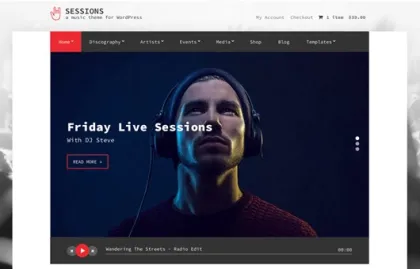 Sessions Music WordPress Theme By CSSIgniter 1.12.10 GPL Theme