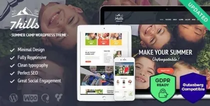 SevenHills Hiking Summer Camp Children WordPress Theme 1.6.2 GPL Theme