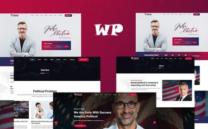 Shrewd Political Responsive WordPress Theme 2.0.0 GPL Theme