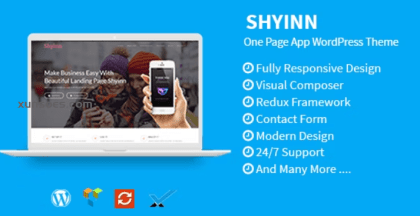 Shyinn One Page App WordPress Theme 1.4.0 GPL Theme