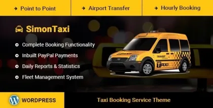 SimonTaxi Taxi Booking WordPress Theme 2.0.9 GPL Theme