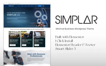 Simplar Award Winning Minimal Business WordPress Theme WordPress Theme 1.0.0 GPL Theme