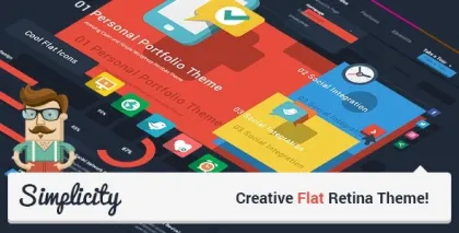 Simplicity Creative Flat Retina Theme 2.1 GPL Theme