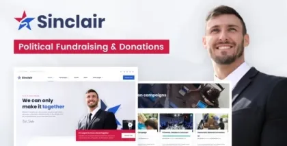 Sinclair Political Fundraising Donations WordPress Theme 1.0.9 GPL Theme