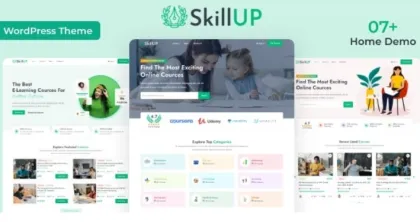 SkillUp Online Education WordPress Theme 1.0.15 GPL Theme