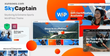 SkyCaptain | Skydiving Extreme Sports WordPress Theme 1.2 GPL Theme
