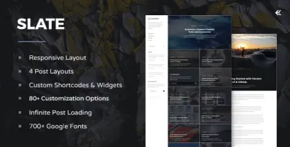 Slate Responsive WordPress Blog Theme 2.2.2 GPL Theme