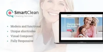 SmartClean | Housekeeping, Washing Cleaning Company WordPress Theme 1.1.1 GPL Theme