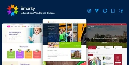 Smarty School Kindergarten WordPress theme 3.4.8 GPL Theme
