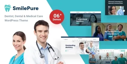 SmilePure Dental Medical Care WordPress Theme 1.5.6 GPL Theme