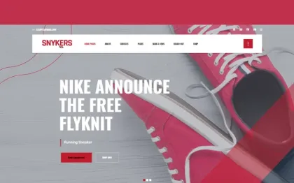 Snykers Sports Shop WordPress Theme 1.2.0 GPL Theme