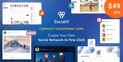 SocialV Social Network and Community BuddyPress Theme 2.0.4 GPL Theme